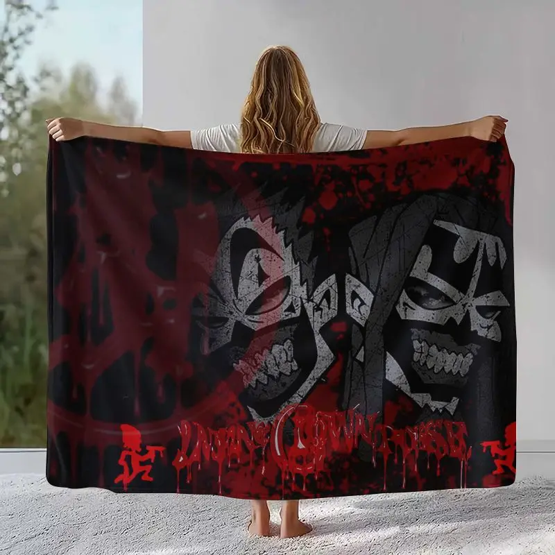 ICP Rap Metal Insane Clown Posse Juggalo Flannel Blanket,Ultra Soft Warm Plush Throw for Home Bedroom Bed Sofa Camping Picnic view 4