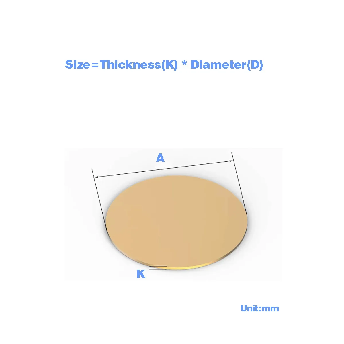 

H62 Brass Plate/Copper Round Sheet/Thin Copper Plate/Round Copper Gasket Thickness 0.3-1.5mm / Laser Cutting / Customizable