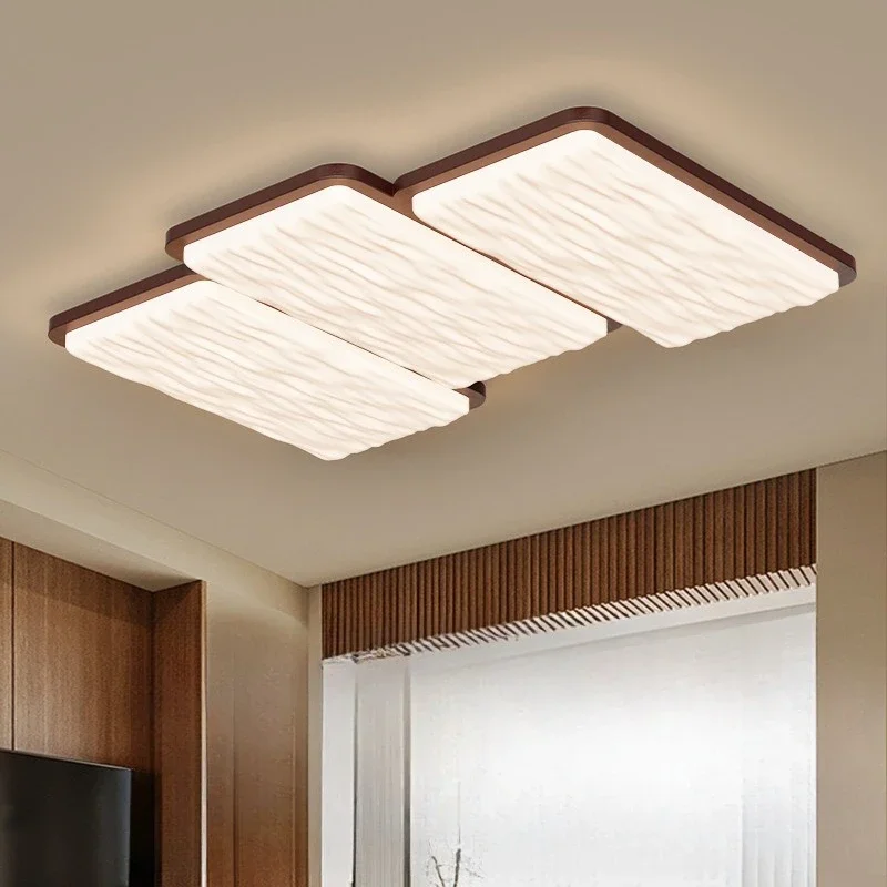 Светильник для гостиной в средневековом стиле, потолочный светильник, бесшумный светильник для спальни в японском стиле, орех для проживания в семье в американском стиле ретро