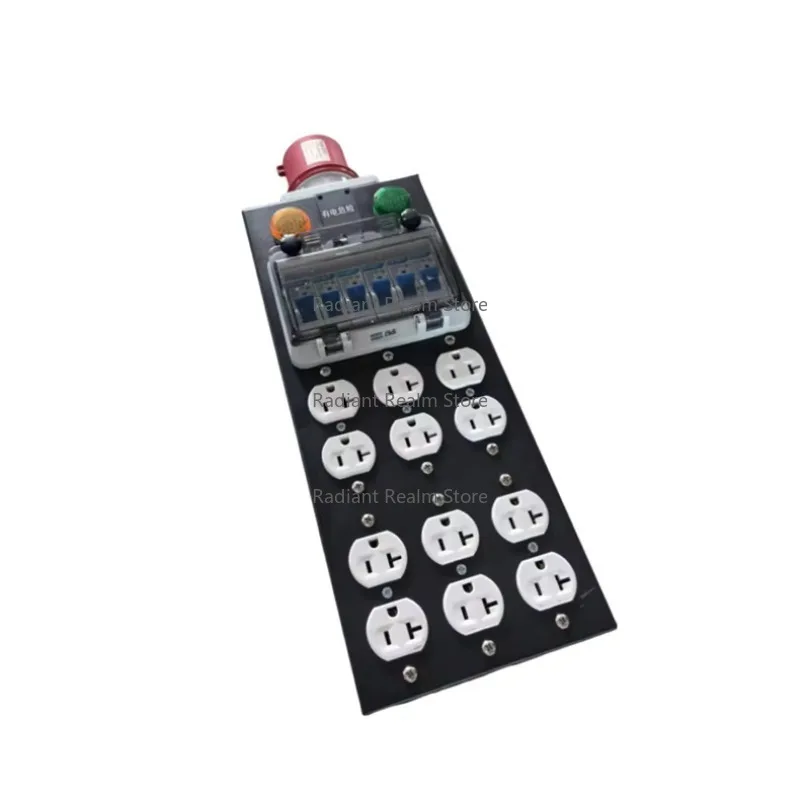 32A 3 Phase 5/4Pin Input with 6 Channels NEMA5-15/20 US Edisons Outputs Portable Power Distribution Box