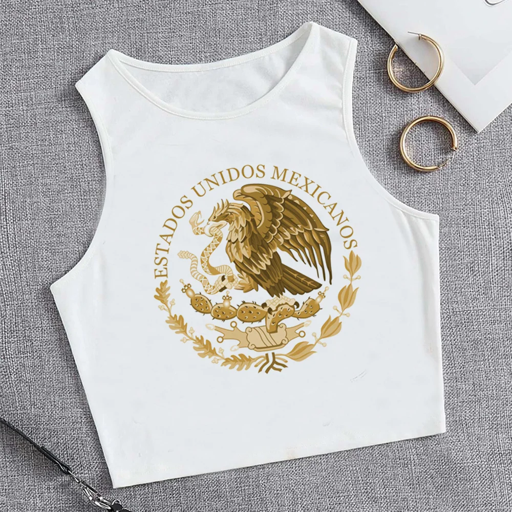 mexico tank top 90s korean fashion streetwear crop top Female 90s streetwear trashy 2000s tshirt