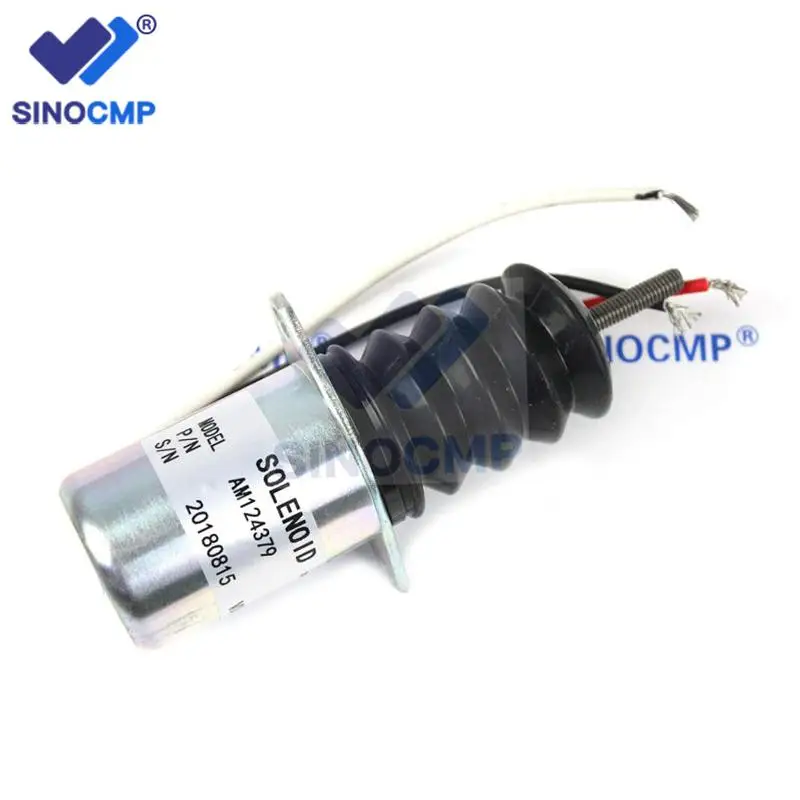 

AM102863 Diesel Fuel Stop Solenoid For John Deere 415 455 F915 F925 Excavator Part AM124379 AM103337 12V Shut Off Solenoid Valve