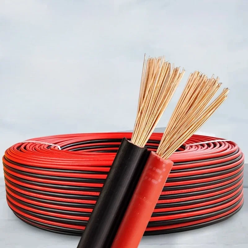 5/10M RVB Red Black 2 Pins Electrical Wire 12 14 16 18 20 22 AWG PVC Insulated Bare Copper  Power Lines LED Cables - Image 4