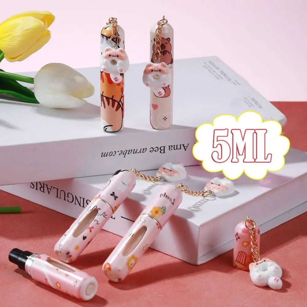 

Портативный 5 мл флакон для заправки духов милый кот многоразовый флакон для духов с распылителем герметичный пустой косметический контейнер