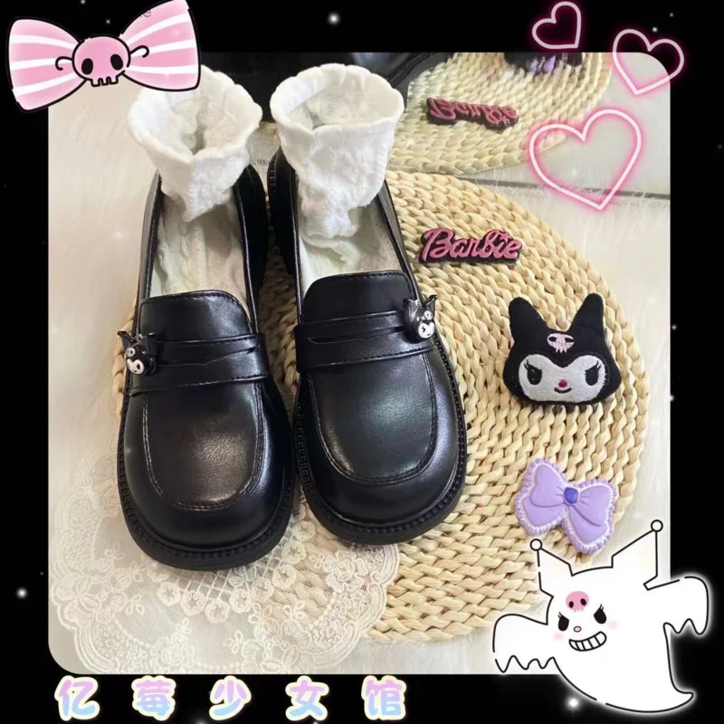 Cinnamoroll Melody Homemade JK Lolita Pumps Shoes Cute Flat Sole JK Uniform Mary Jane Shoes for Students PU Leather Shoes