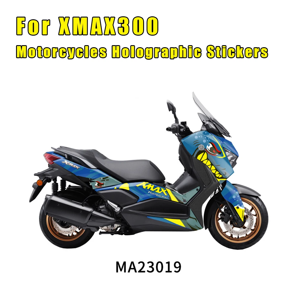 Body Fairing Decoration Sticker Motorcycle Stickers For Yamaha XMAX300 XMAX 300 2023- Holographic Tank Pad Protective Decals