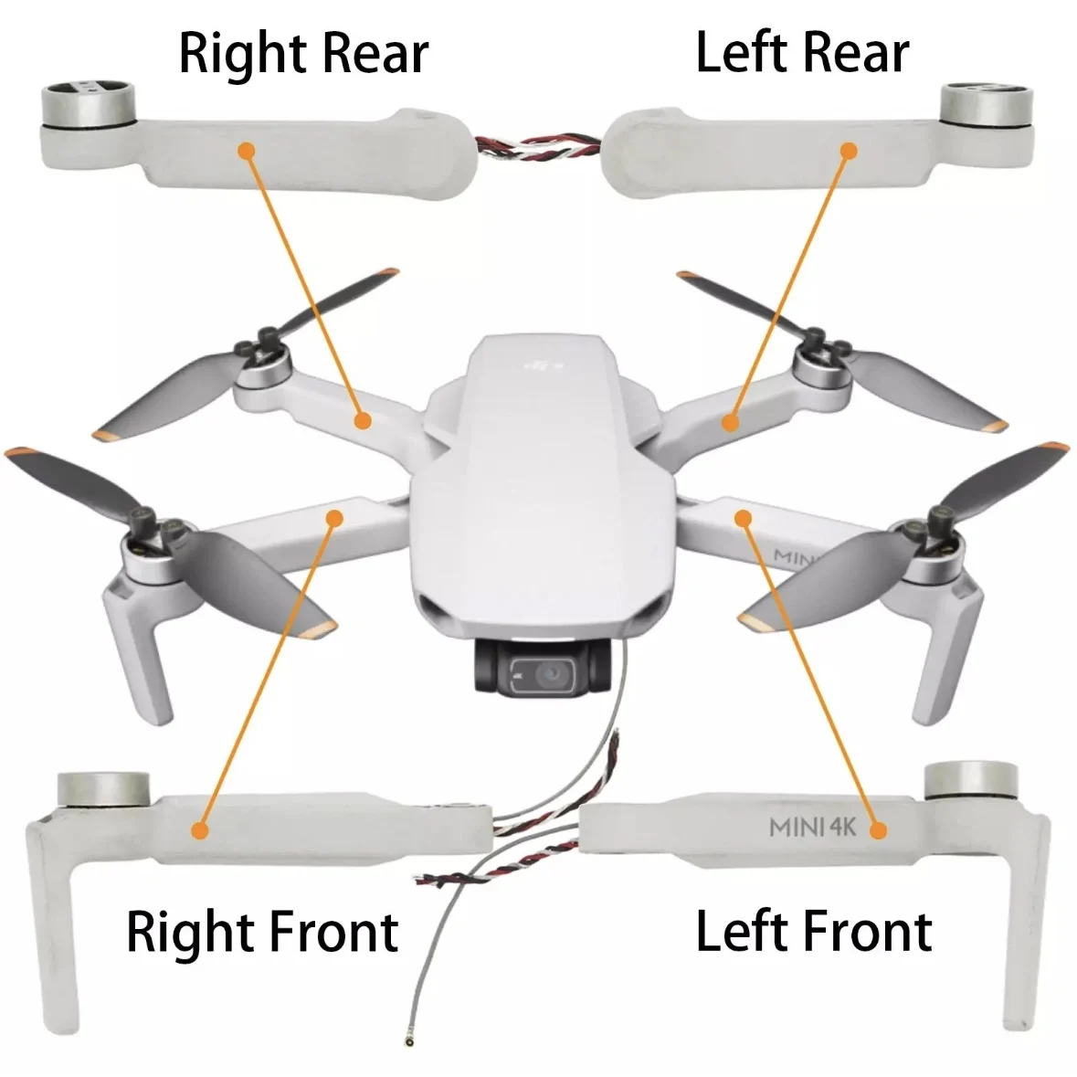 100%Original Brand New DJI Mini 2/4k/2se/se Motor Arm Drone Repair parts Replacement Accessories