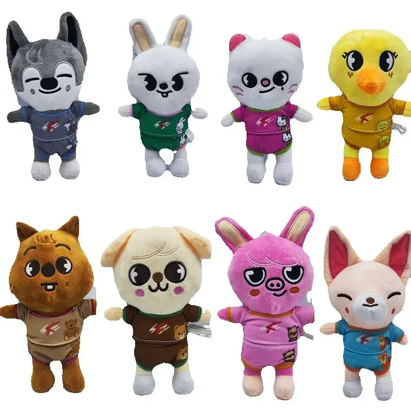 Strój kąpielowy pop, pluszak Stray Kids, kreskówkowa maskotka, wypchana lalka, Skzoo, kawaii, zabawka towarzyszka, dekoracja pokoju, prezenty świąteczne, 25 cm