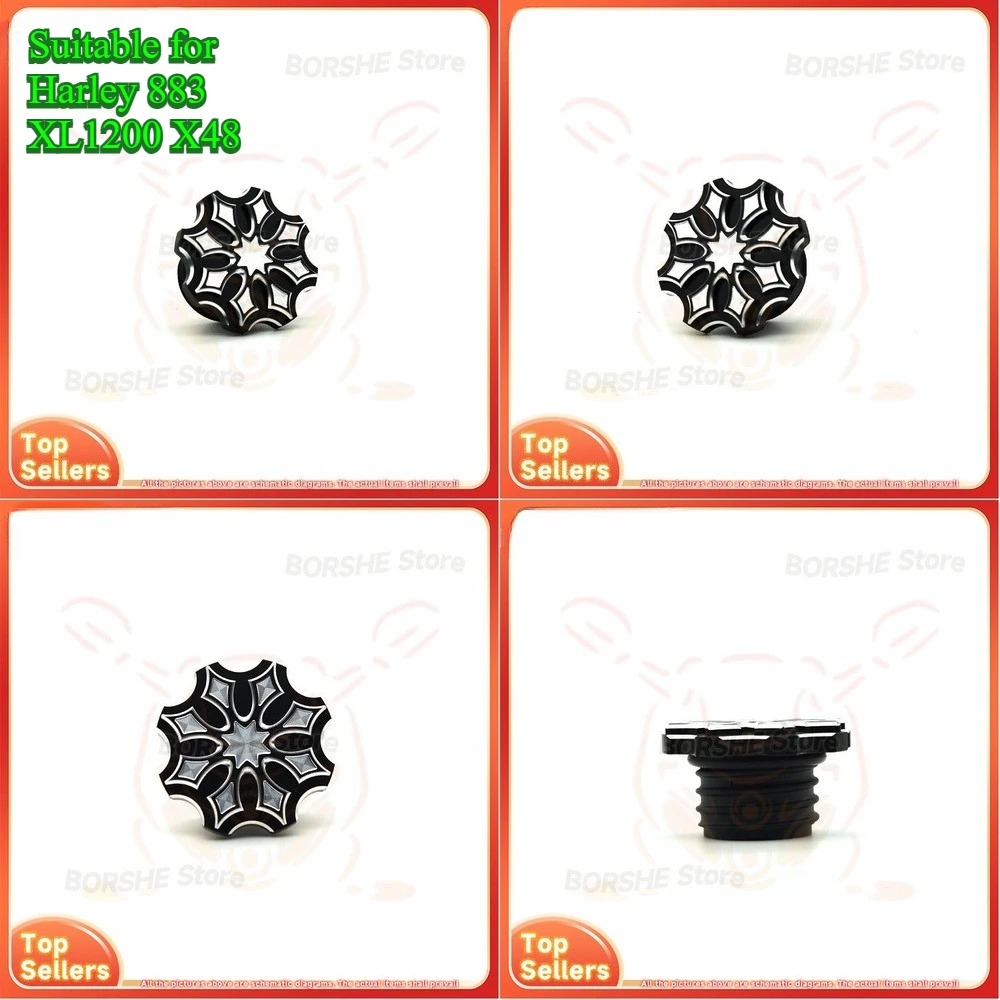

2026 Suitable for Harley 883 XL1200 X48 Motorcycle Accessories Retro CNC Fuel Tank Cap Fuel Valve