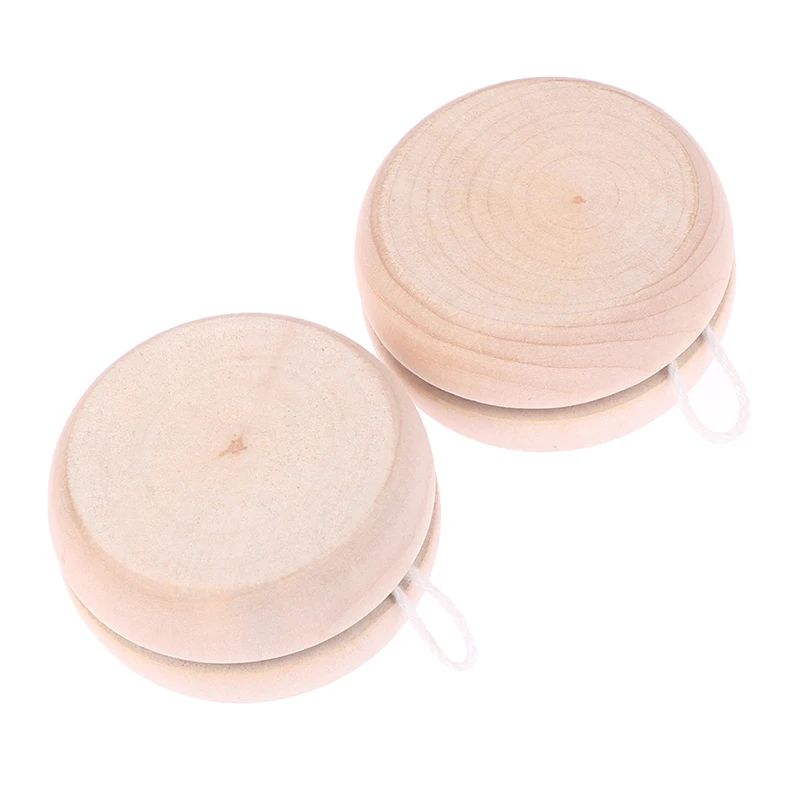 Mini Wooden Yoyo Toy DIY Hand-Made Baby Ball Round Log Yo-Yo Creative Kids Crafts Gift For Children