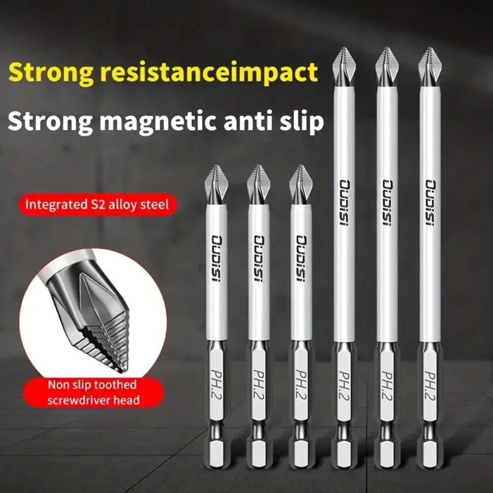 Tungsten Steel Strong Magnetic Bullet Electric Screwdriver Hexagonal Handle Slip Electric Extend Electric Drill Anti Screwd R8j8