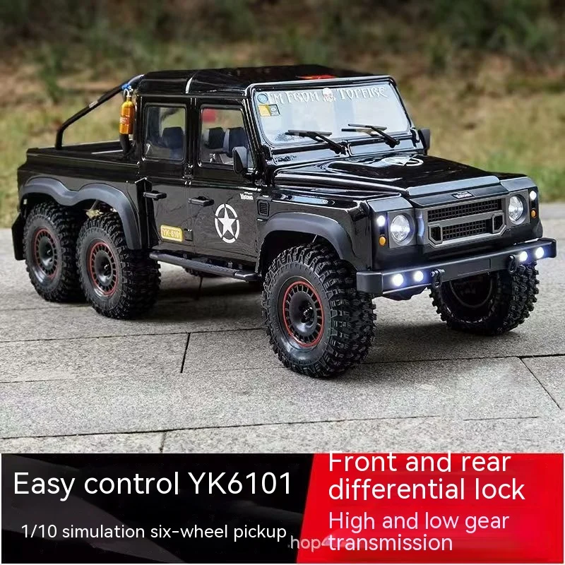 

Rc Easy Control Yk6101 Six Wheel Pickup Remote Control Vehicle Model 1/10 Off Road Six Wheel Drive Climbing Vehicle