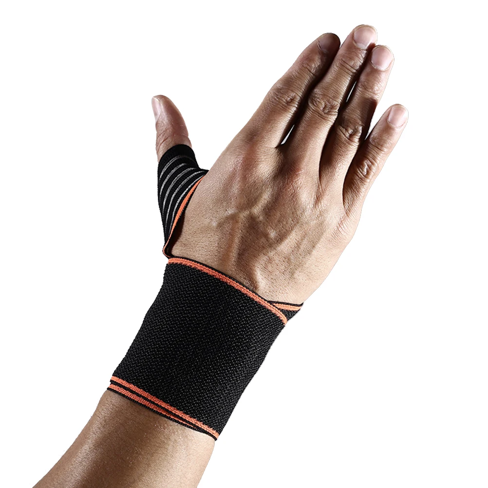 

1pcs Wrist Support Black Compression Band For Hand Sprain Relief Fitness Gym Wrist Support Strap Tennis Sports Injury Protection