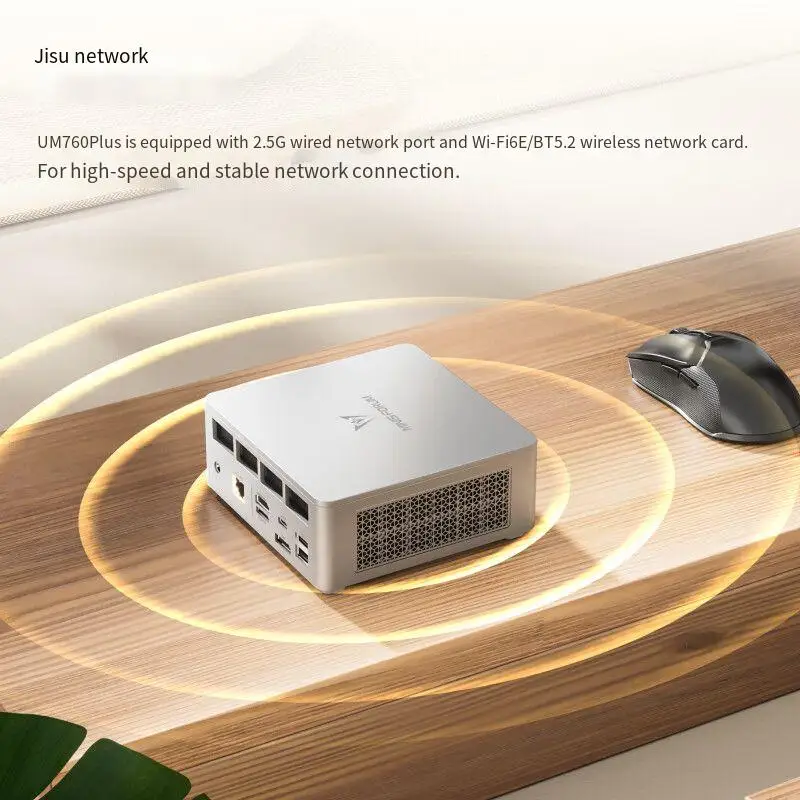 MINISFORUM UM760 PLUS Mini PC Ryzen 5 7640HS Lower Power Dual DDR5 16GB 1TB SSD WiFi 6E BT 5.2 4K HD 2.5G LAN Office Computer