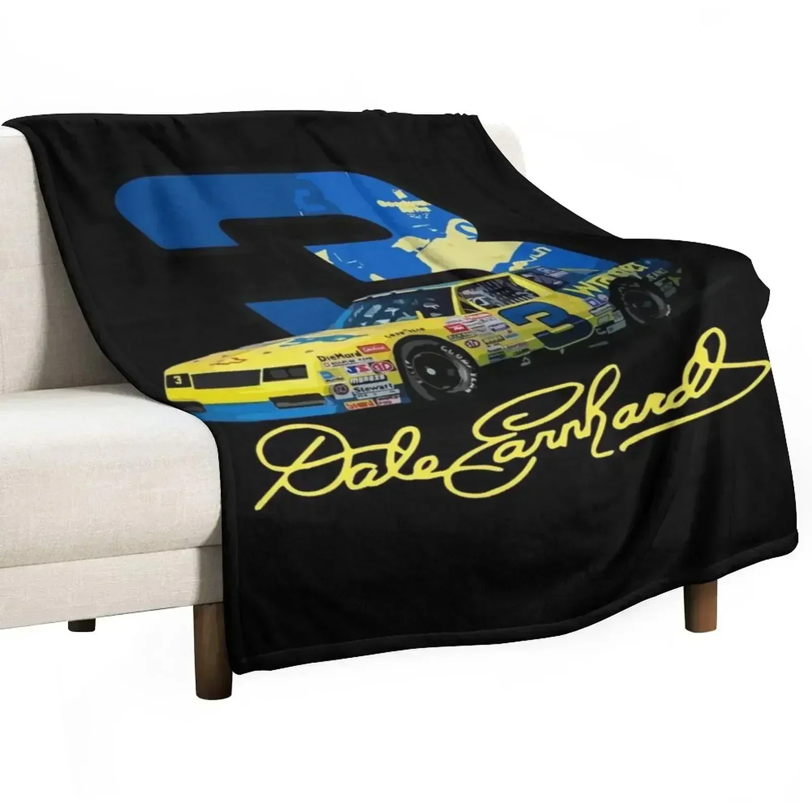 Dale Sr #3 Retro Stock Car Throw Blanket Plaid Plush Thermal Decorative Throw Fashion Sofas Comforter Blankets