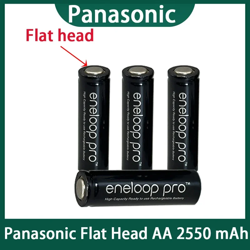 Panasonic Enelope Original Battery Pro Flat Head AA 2550mAh 1.2V NI-MH Camera Flashlight Toy Pre charged Rechargeable Battery