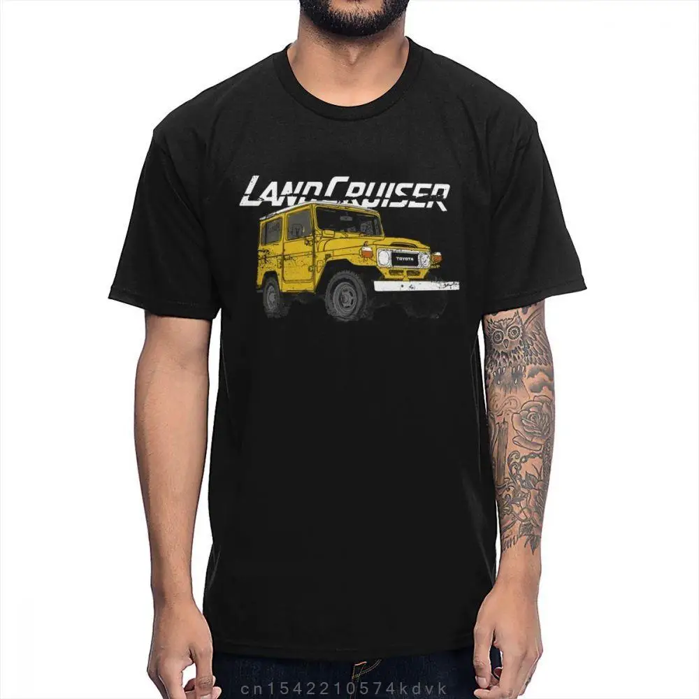 Casual Man FJ40 Land Cruiser T Shirt Summer Leisure Camiseta Man Popular Streetwear 100% Cotton Tee Shirt