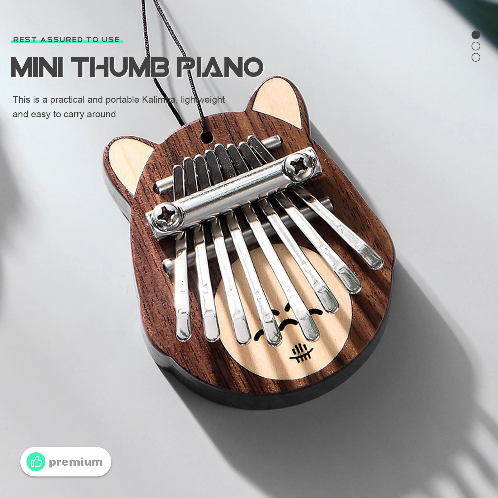 

Wood Kalimba Thumb Piano Musical Toy Portable Small Finger Piano Metal Solid Child Lightweight Black Walnut Maple