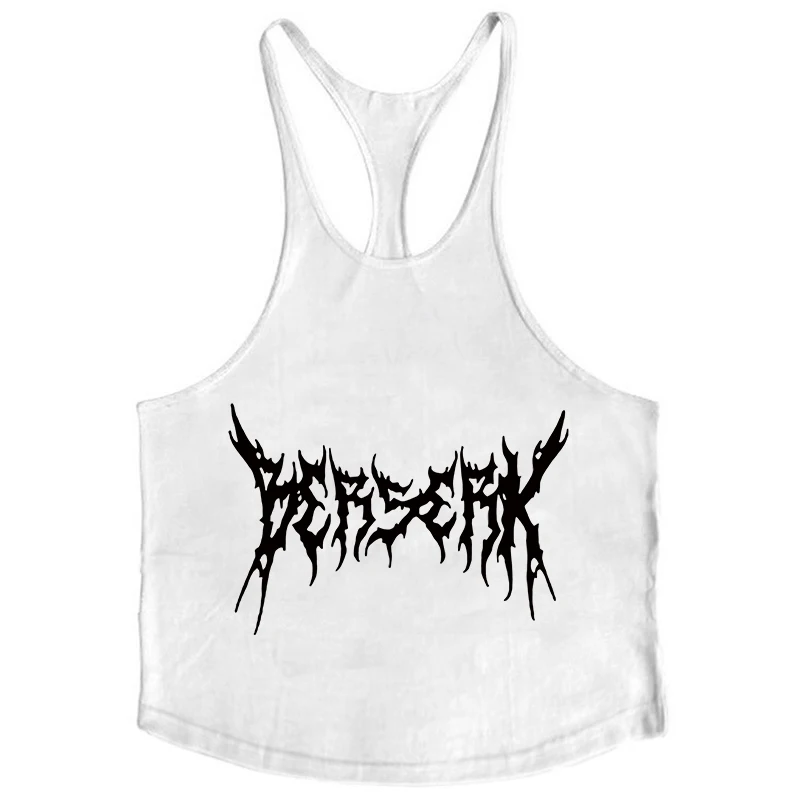 Berserk Grafik-Tanktop aus Baumwolle für Herren, Sommer, ärmellos, Y-Back-Weste, für Fitness, Muskeltraining, sportliches Workout, Unterhemd, Activewear – Detail 29