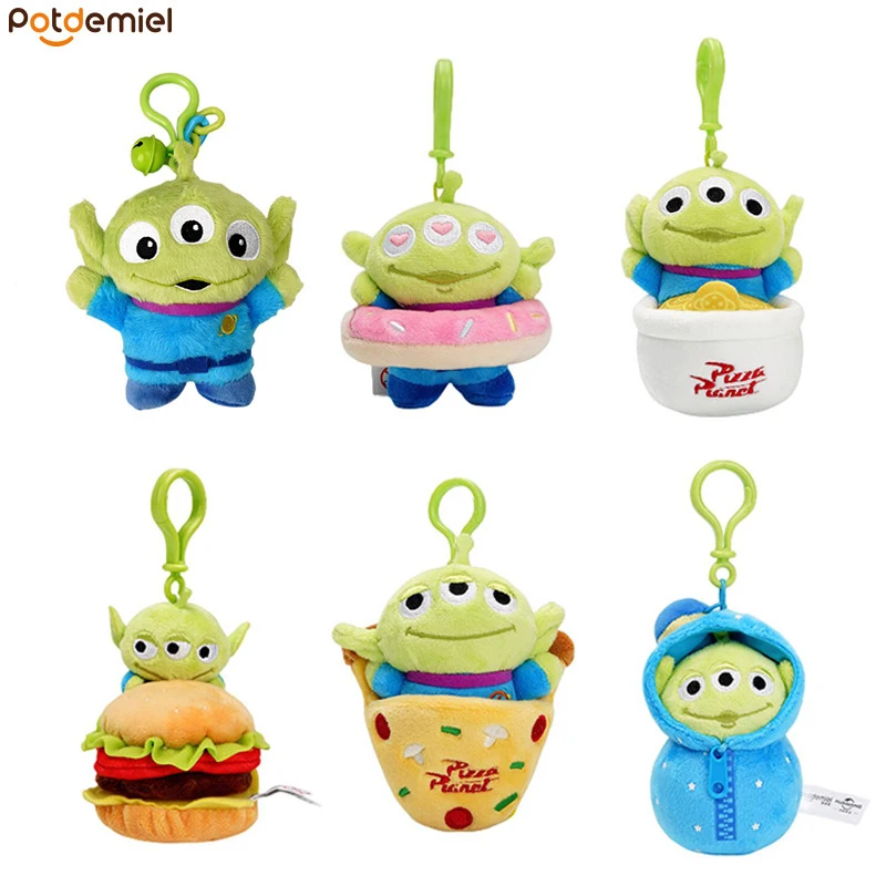 

9-11 см Toy Story, милый плюшевый кулон с тремя глазами инопланетянина для мальчика, школьная сумка, рюкзак, плюшевая кукла, кулон, брелок, плюшевая игрушка, подарок на день рождения