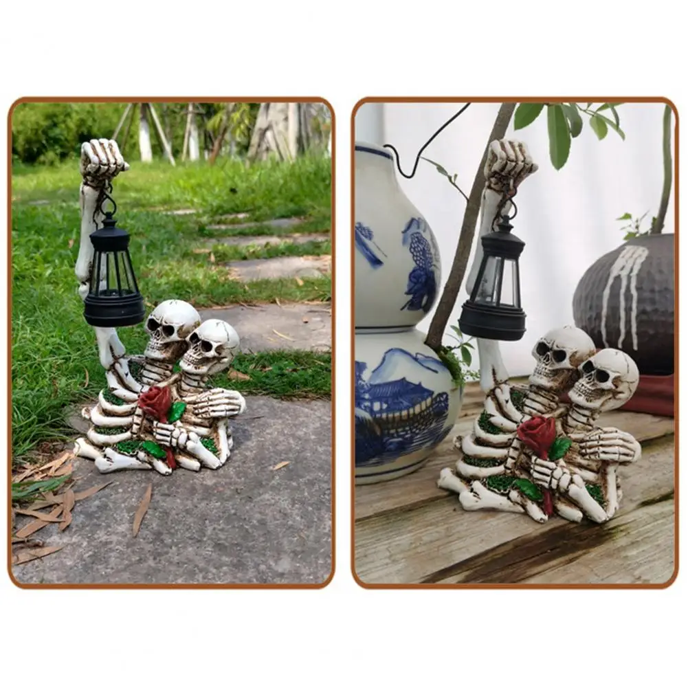 

Статуя Из искусственной смолы для Хэллоуина, украшения для сада с питанием от солнечной энергии, светодиодные фонари для кладбища, внутреннего дворика