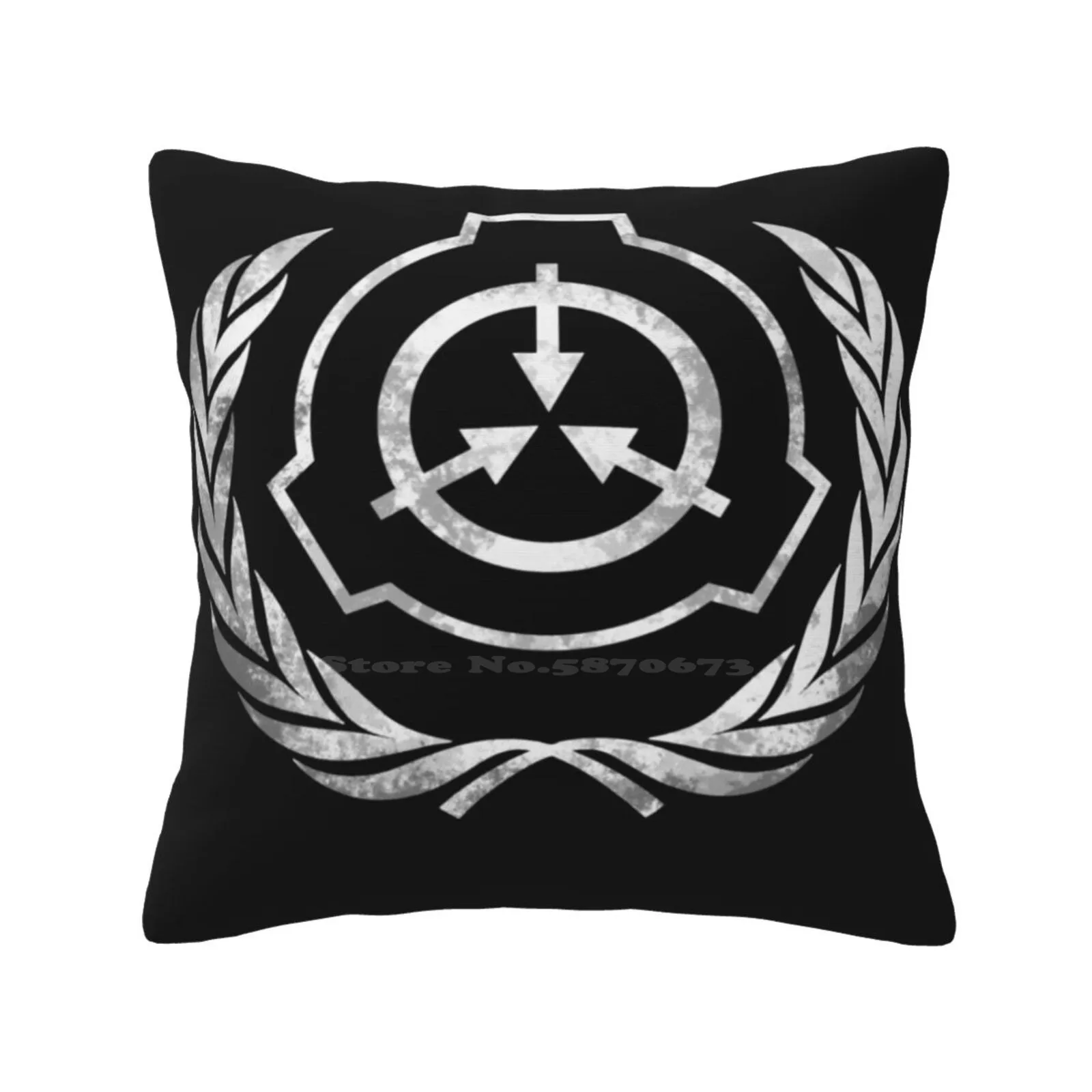 Scp Foundation Soft Comfortable Pillowcase Scp Symbol Emblem Logo Vector Graphic Containment Breach Horror Stories Cool Awesome