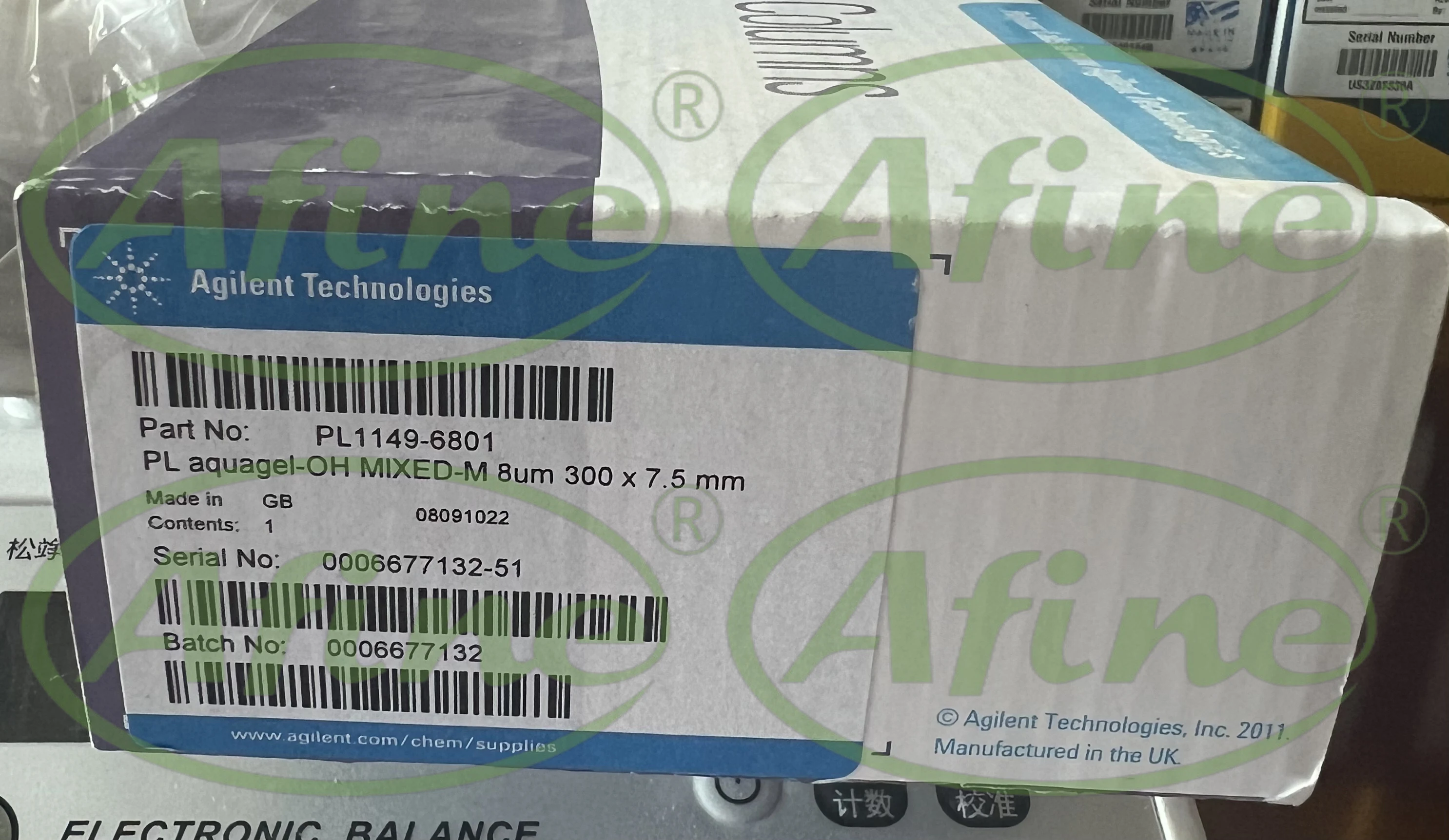 

AFINE Agilent PL Aquagel-OH Columns MIXED-M (PL1149-6801) OH (PL1149-1840); OH 20 (PL1120-6520)