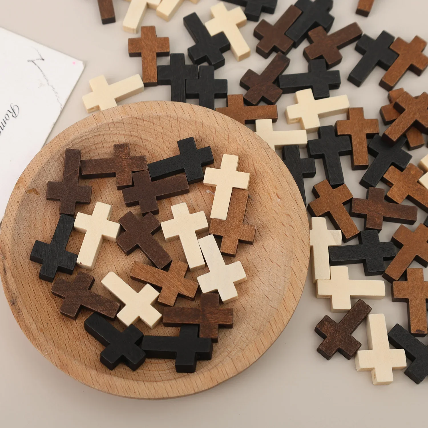 20/80 قطعة جديد الخشب الصلبان Charms DIY بها بنفسك مجوهرات بمناسبة العثور على سوار قلادة صليب صغير مجوهرات المعلقات مكونات الهدايا