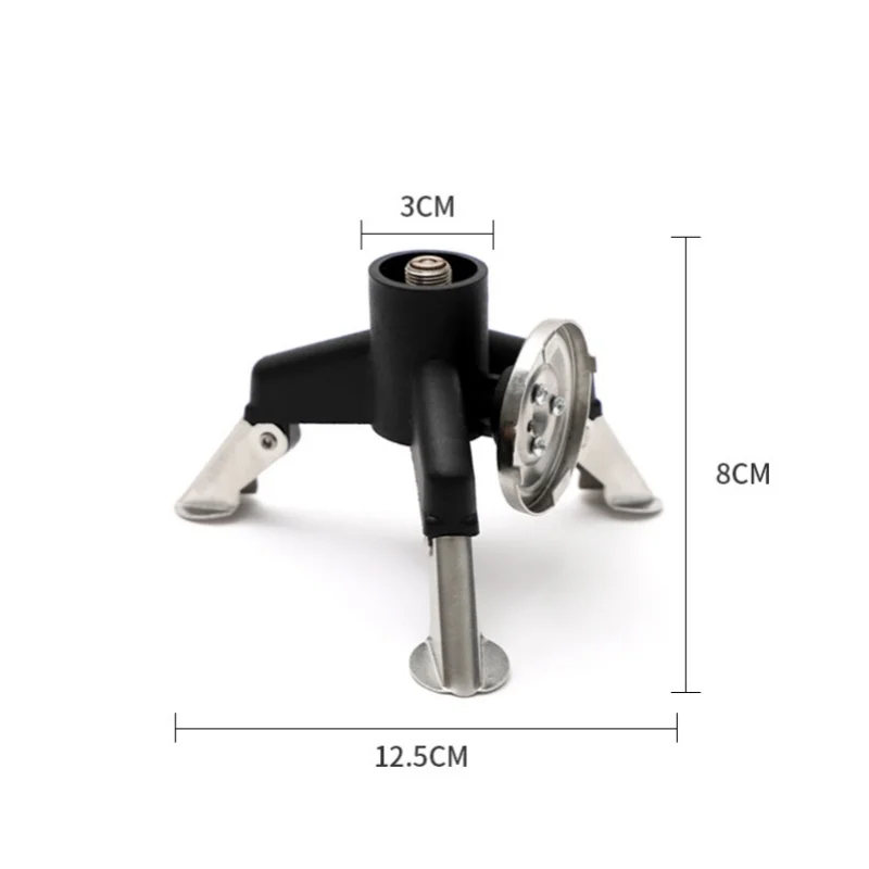 Camping Gas Stove Adapter Connector Portable Folding Tank Tripod Stand Stainless Steel Outdoor Hiking Backpacking Cooking Gear - view 6