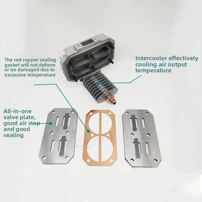 알루미늄 주조 공기 압축기 헤드, 가정 장식 킹 펌프 헤드, 통합 이중 실린더 스프레이 페인트