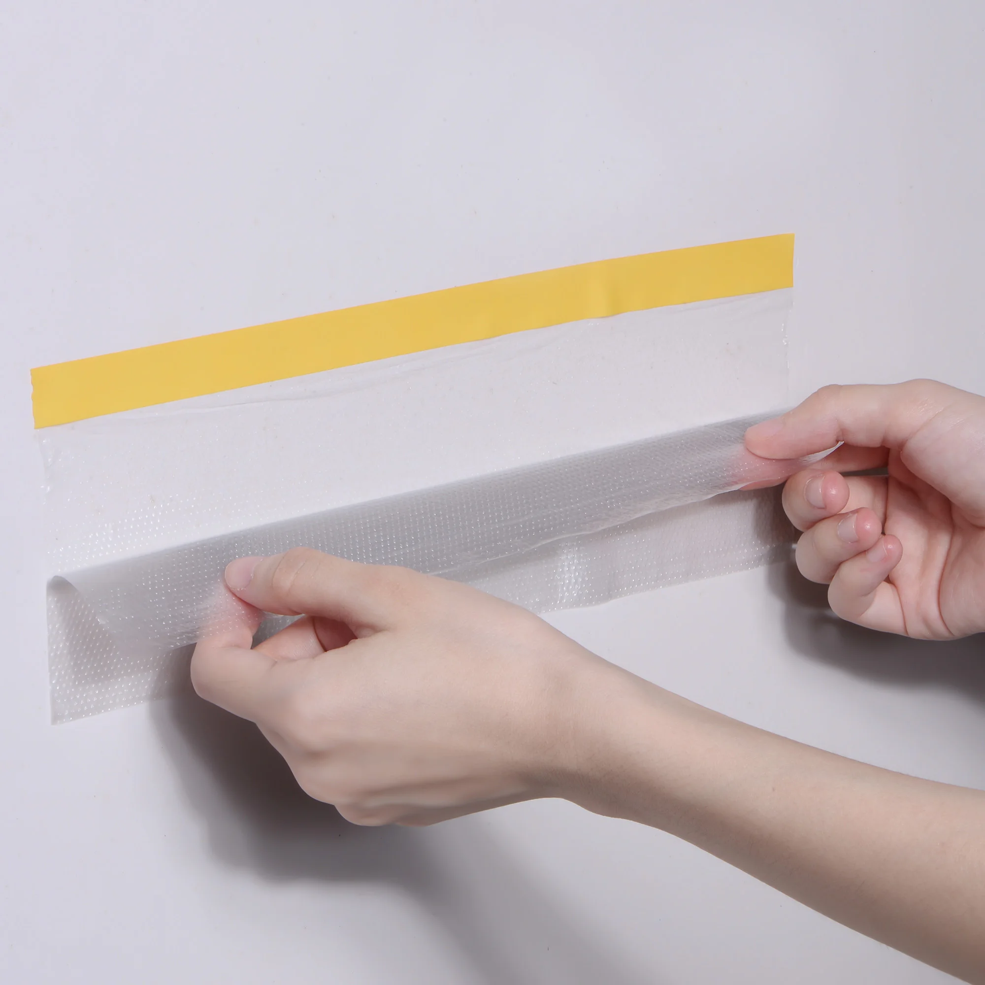 Uxcell – Film de masquage pré-adhésif 23M, Film PE haute densité, tissu en plastique avec bande de peintre à faible attirail pour la Protection de la peinture