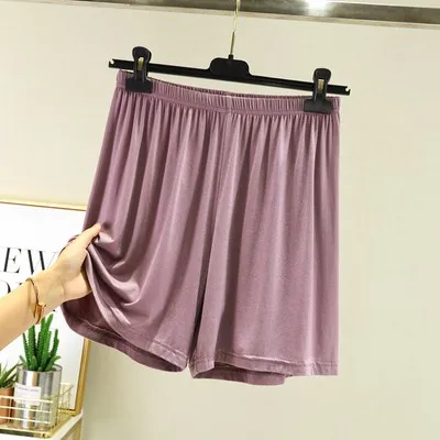 เอวสูง Modal orts กางเกงผู้หญิงฤดูร้อนบางหลวมบ้านกางเกงขากว้าง PLUS ขนาดกางเกงลําลอง Outerwear