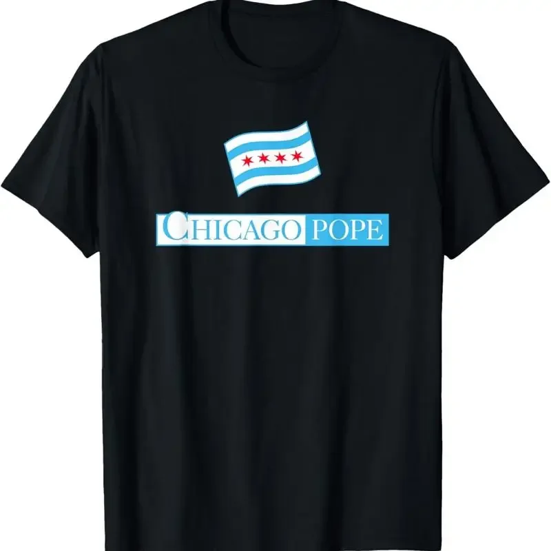 Chicago Pope Leo Xiv With Flag T Shirt