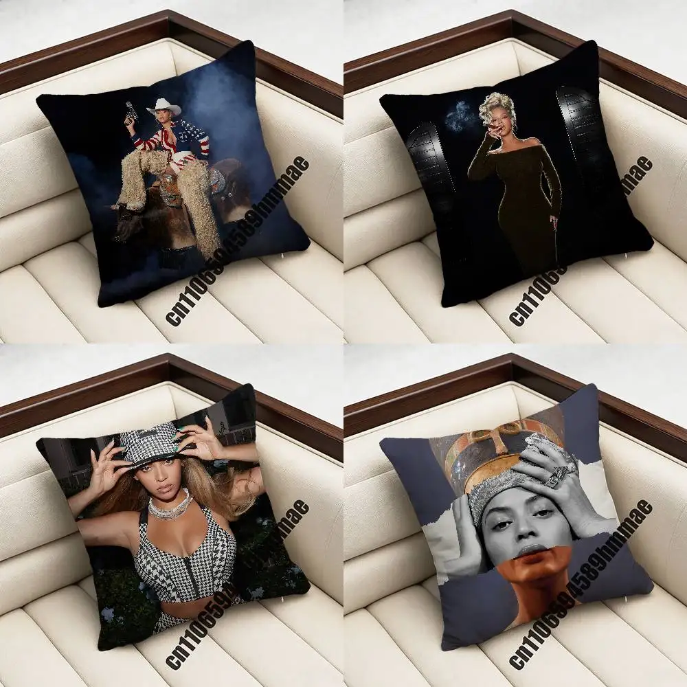 For For Singer B-Beyonce Cowboy Throw Pillow Case Sham 45x45cm 35x35cm Square Home Pillowcase Cushion Cover