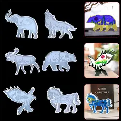 New Bear Horse Jewelry Making Tools DIY Pendant Elephant Wolf Ornament Resin Mold Epoxy Resin Molds Silicone Mould