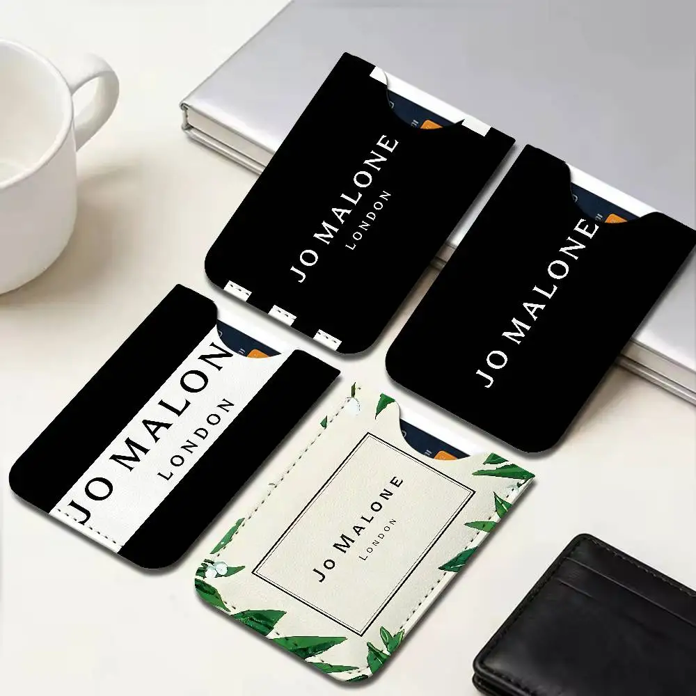 J-Jo M-Malone LOGO Fashion Pu Leather Credit Card Holder Slim Business Cardholder Anti Theft Id for Men Women Outdoor Carrying