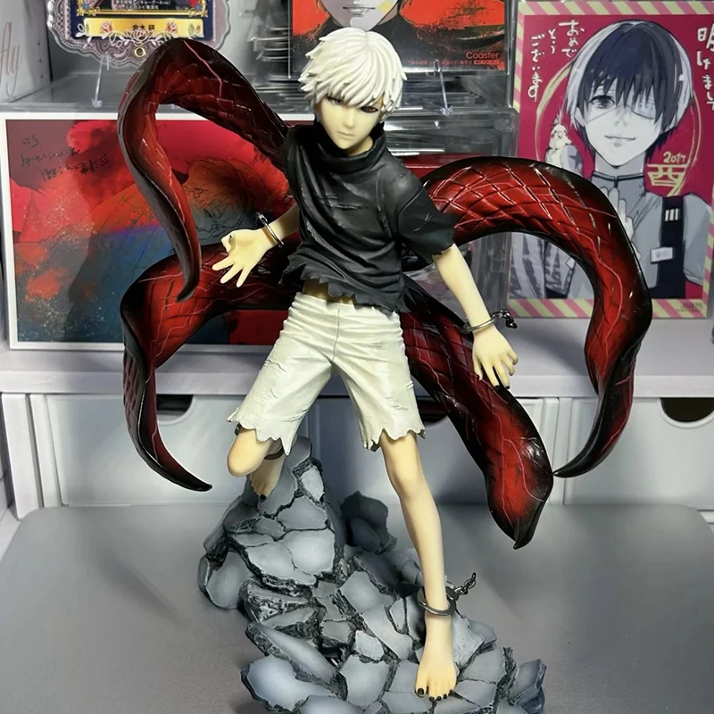 New Toy Tokyo Ghoul Kaneki Ken 21cm Figure Mask Model Doll Anime Two Heads Statue Ornament Cool Fight Gifts Toys Model Toys Deco