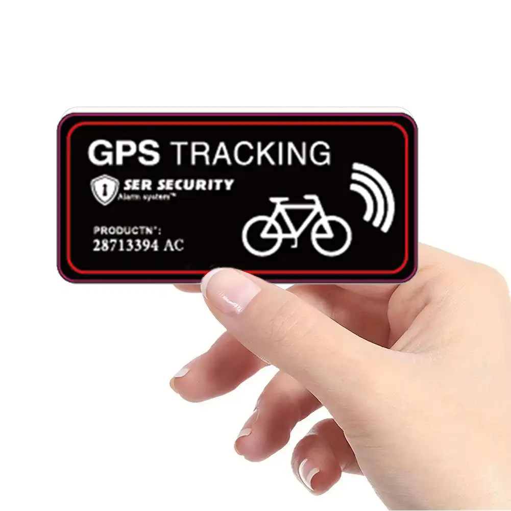 1PC GPS Tracking Monitoring Warning Sticker Electric Vehicle Anti-Theft Anti-Collision Dashcam Decorative Reflective Sticker