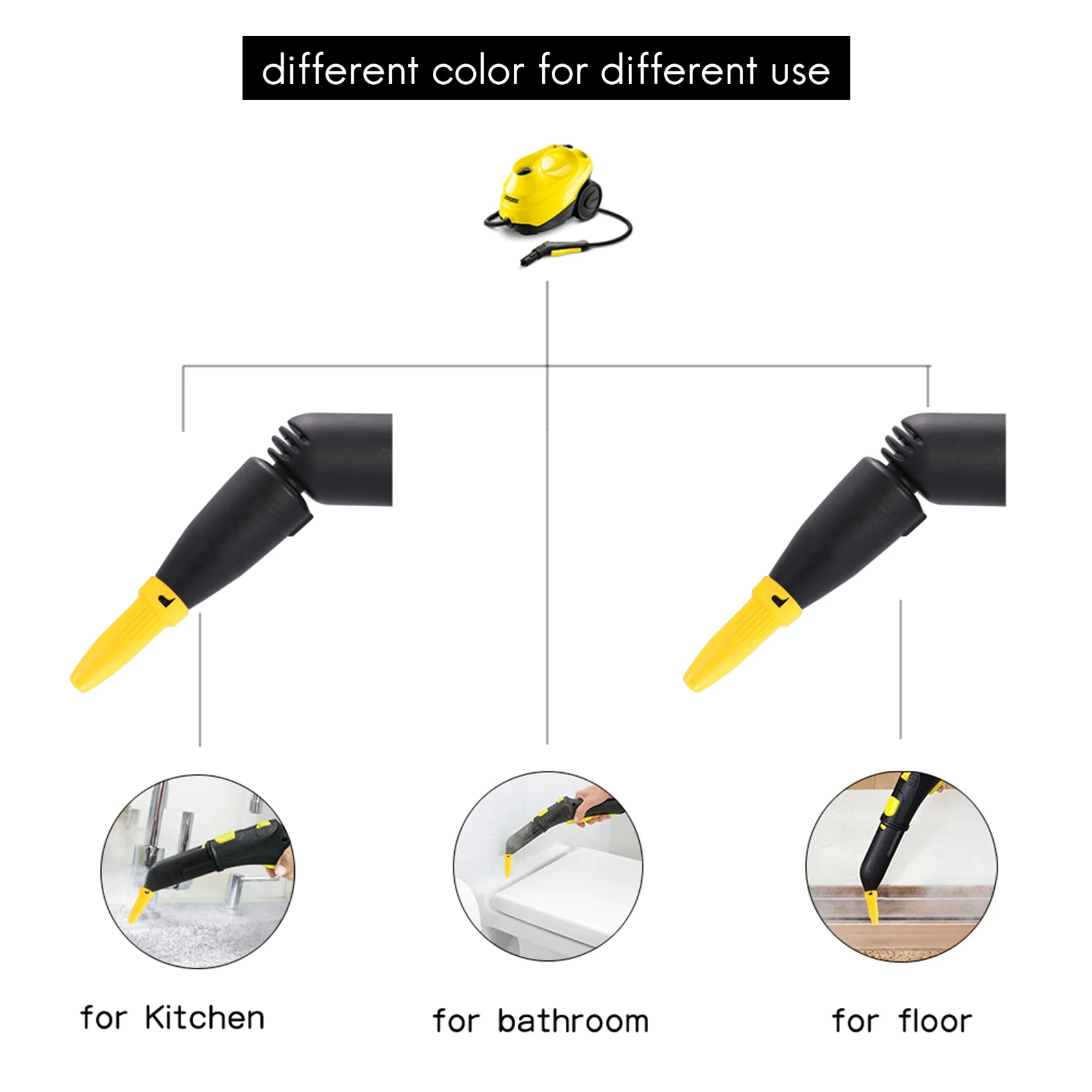 2Pcs for KARCHER SC1 SC2 SC3 SC4 SC5 CTK10 SG4/4 Etc SC Series Steam Cleaner Parts Replacement Nozzle