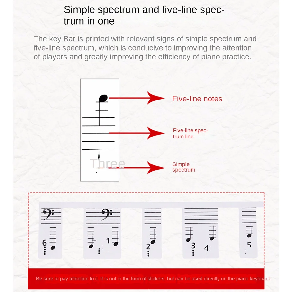 L71APiano Notes Guide for Beginner, Removable Piano Keyboard Note Labels 88-Key Full Size,No Need Stickers,with Box