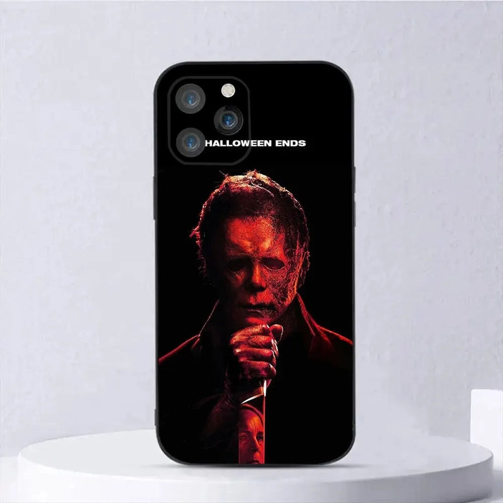 Michael Myers Horror H-Halloween  Phone Case For iPhone15,14,13,12,11,Pro,Max,Plus,Mini,X,XS,XR,8,7,6,S,Plus,SE Soft Black Case