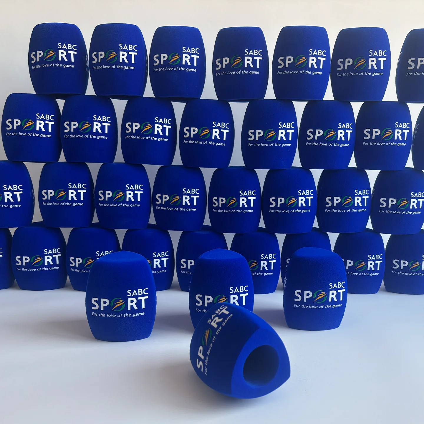 Flocking Microphone Sponge Cap Print Covers  Mic Windscreen Customized Logo Foam Windsshield For TV Stations Reporters Interview