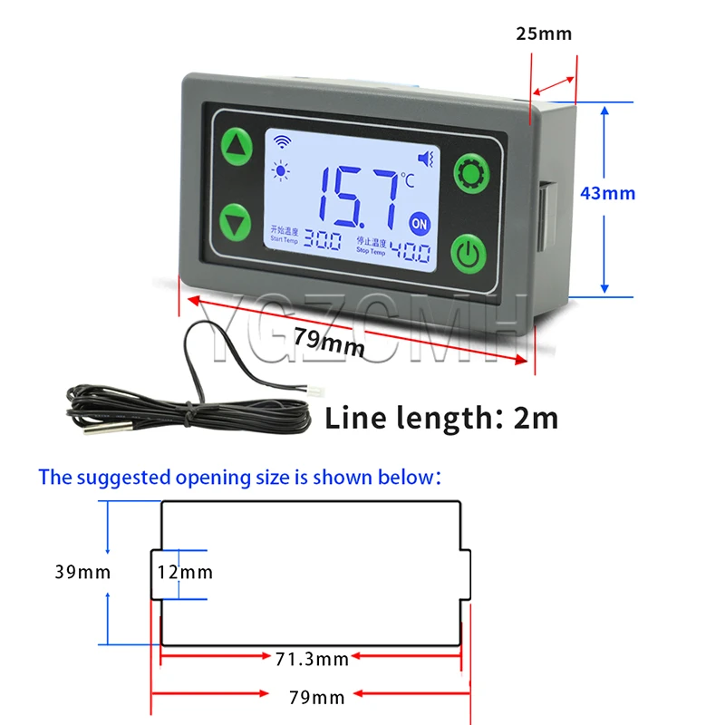 AC110-220V / DC6-30V Remote WIFI Thermostat APP Digital Display Intelligent Automatic Temperature Controller