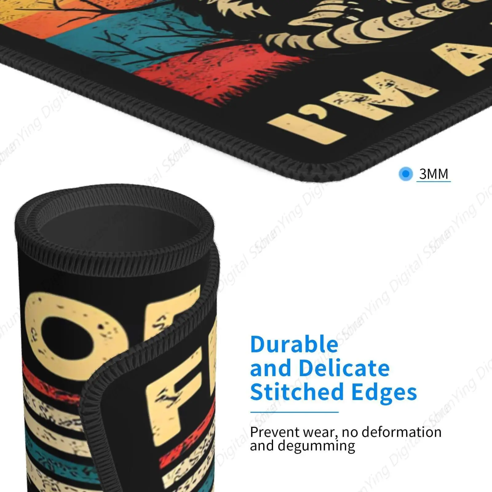 Interesting Mouse Pad Durable Stitched Edges Washable Non Slip Rubber Suitable For Office Desks Computers Laptops Etc 18*22cm