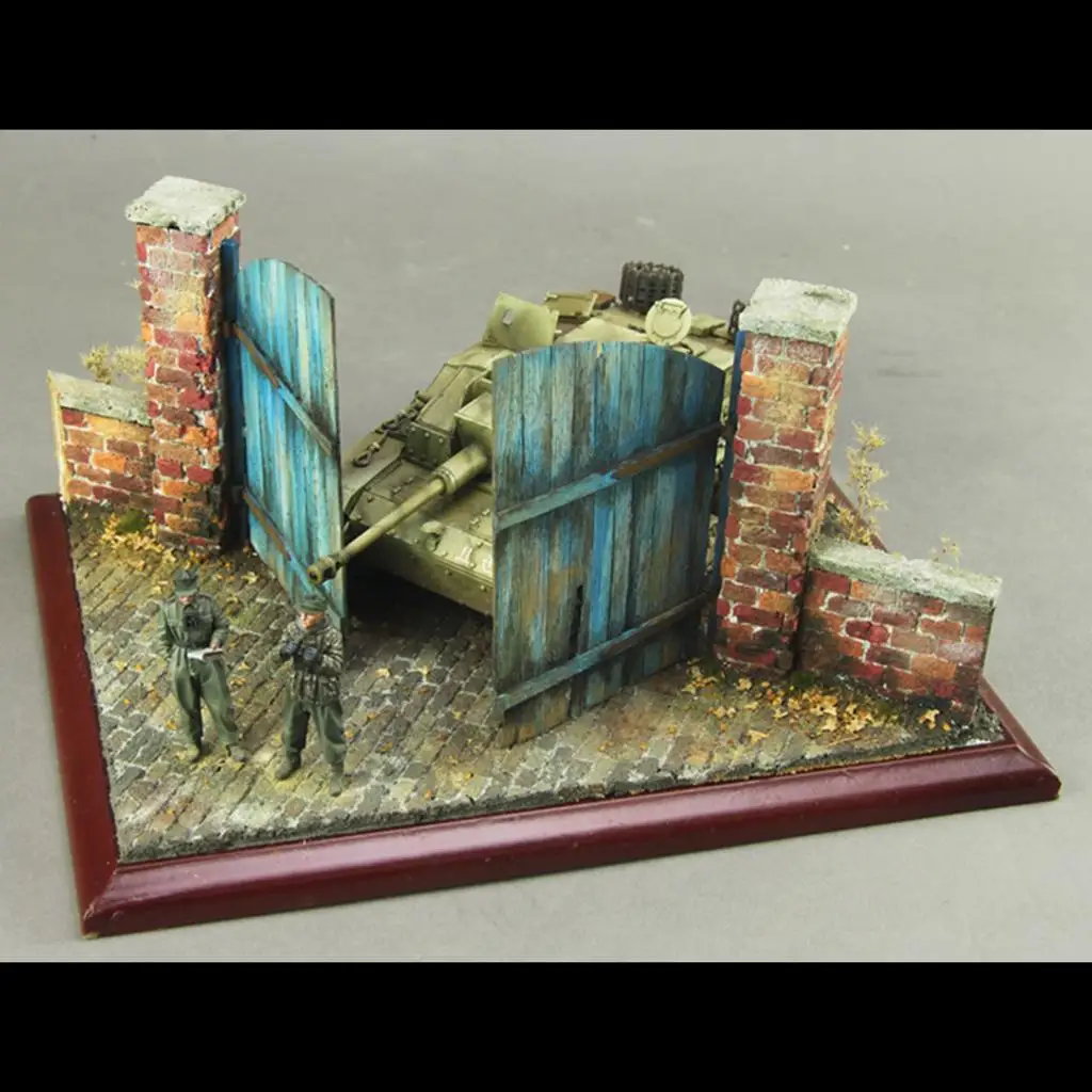 1/35 Scene Military Model Building Models Material Diorama Kit Door Wall Kits European Style DIY Toys Hoibbes Modeling Tools