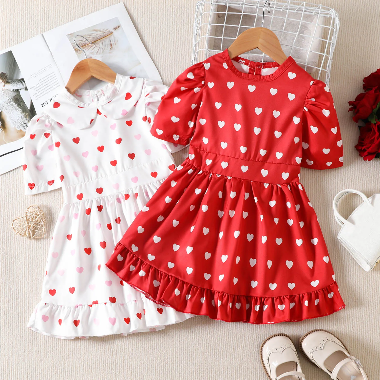 Girls Valentines Days Party Dress Infant Spring Summer Cute Clothes Newborn Girl'S Wear Costume Baby Princess Dresses