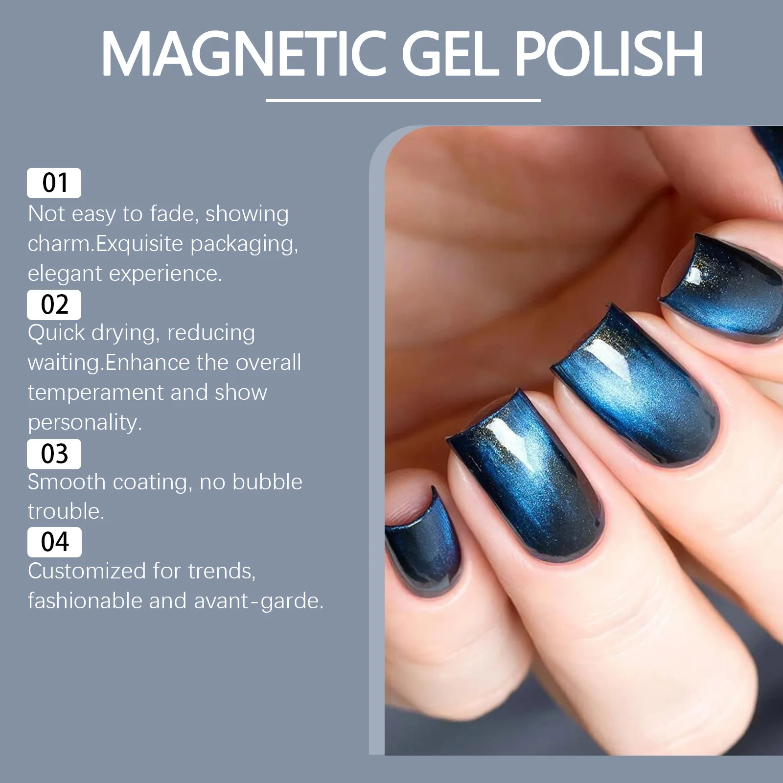 EELHOE Light Cat Magnetische Gel Nagellak voor Sneldrogende Top Coat Losweken UV Gel Transparante Jelly Nagellak op waterbasis 10 ml