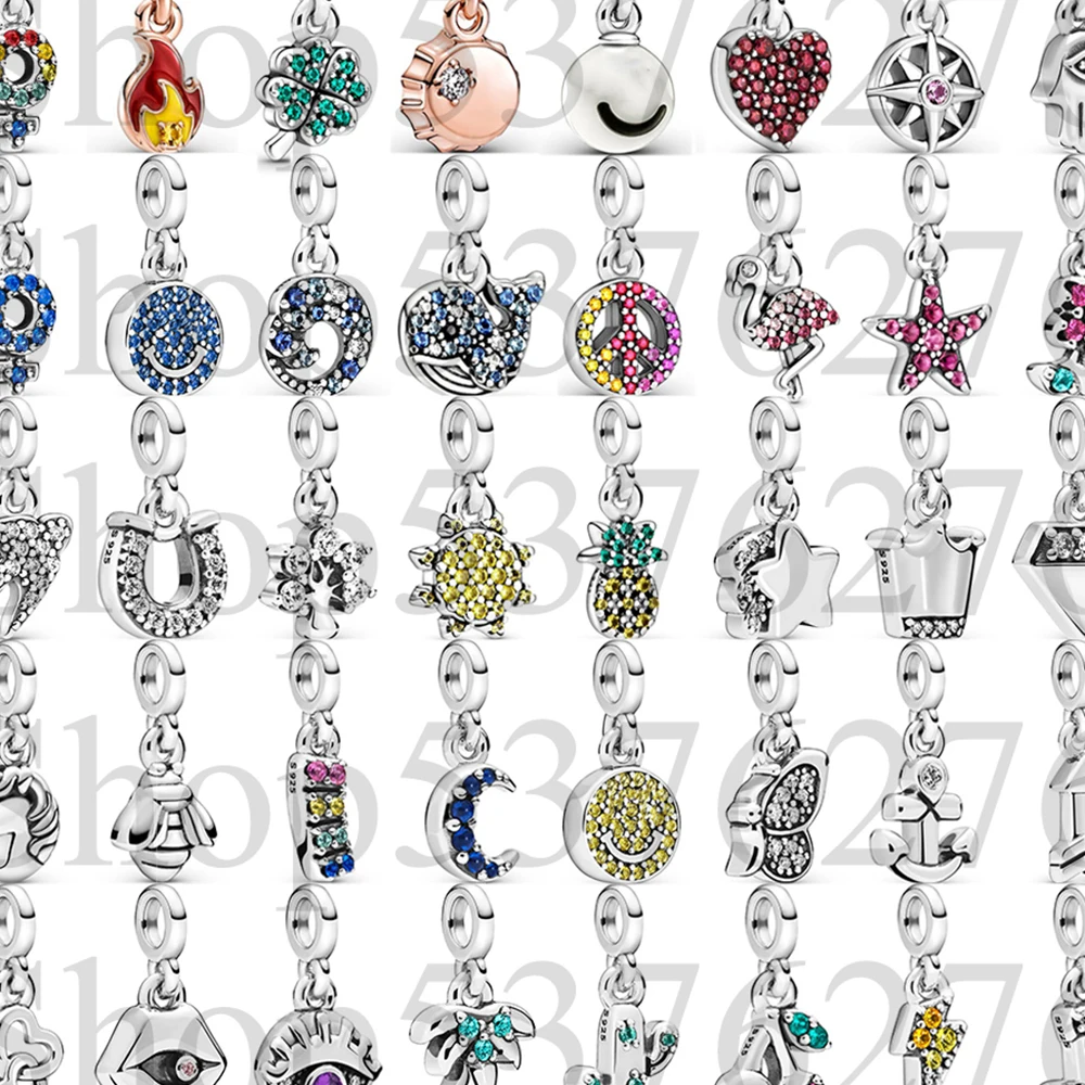 925 Sterling Silver Bead Girl Pride Ocean Wave Starfish Eye Charm Fit Fashion Women Me Series Bracelet Necklace Gift DIY Jewelry