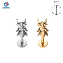 QM ASTM F136 Titanium Internally Threaded Ant Tops Labret Tragus Earring Helix Body Piercing Jewelry