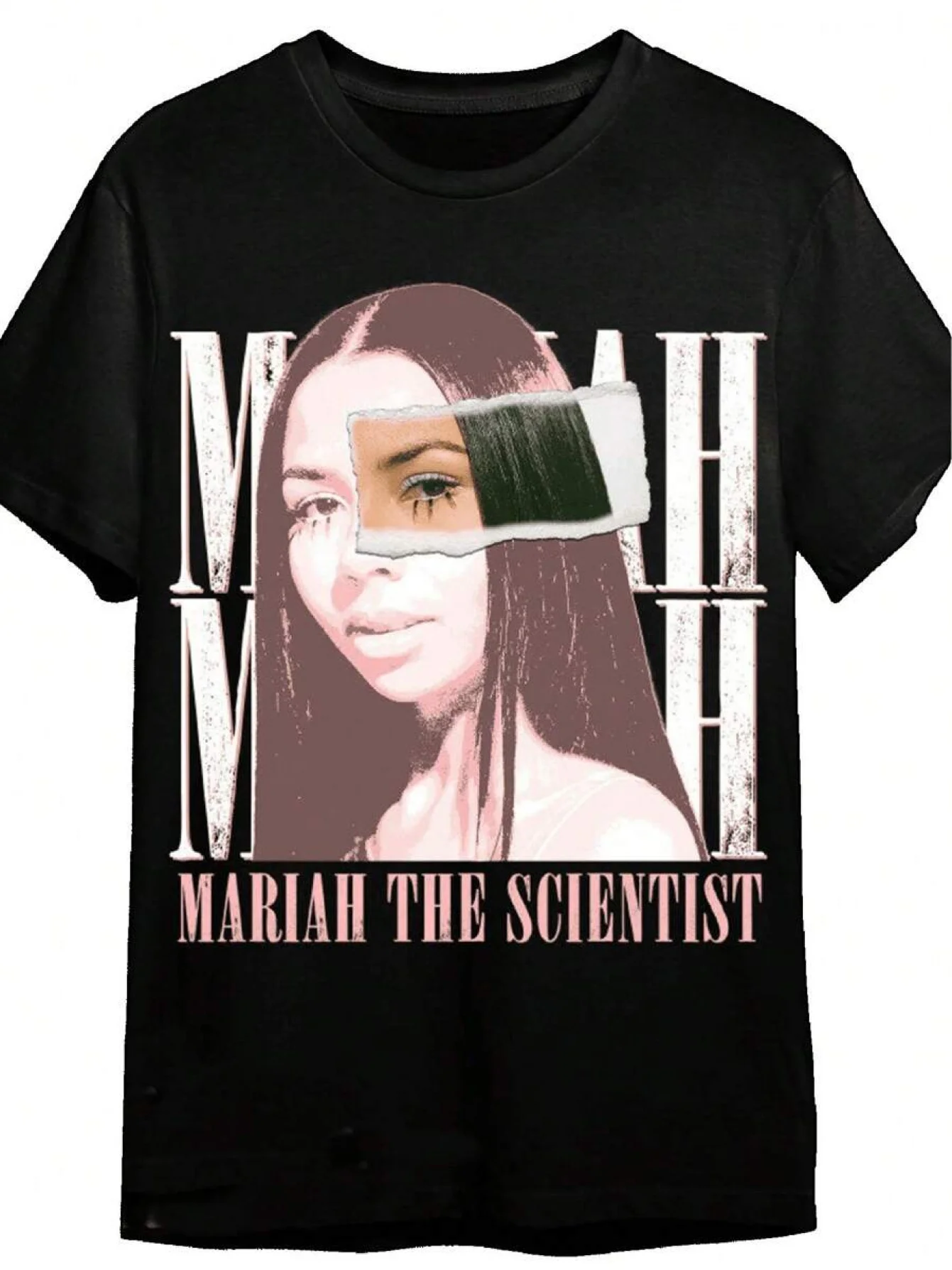 Men's and Women's Maria Scientist Rapper Young Hip Hop T-Shirt, Women's T-Shirt Classic Free Thug Print Crew Neck Short Sleeve T-Shirt Vintage Streetwear Pattern Extra Large Women's Top and High Street Print T-Shirt